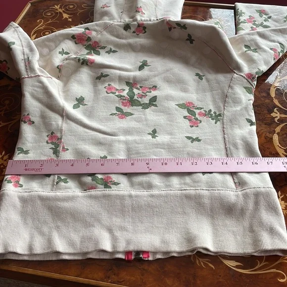 LULULEMON old school sz 4/6 scuba hoody SzM floral polka dot jacket zip up - Picture 8 of 8